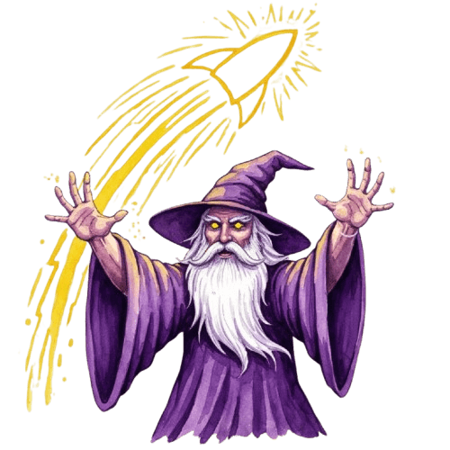 Senior software engineer wizard rapidly prototyping an MVP product with clean architecture diagrams and a launch checklist